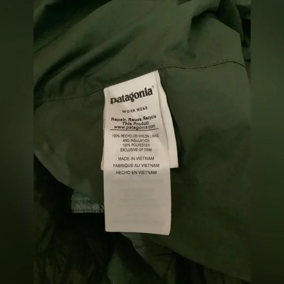 Patagonia Radalie Insulated Parka Industrial Green Puffer Quilted XS​ - Picture 10 of 10